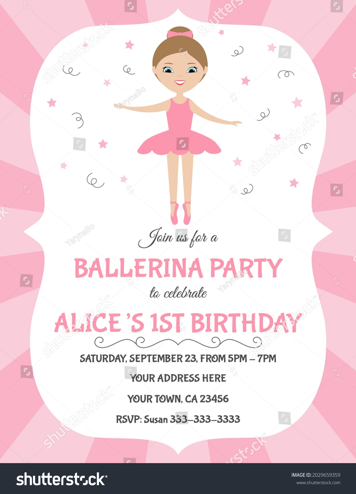 1 161 Ballerina Birthday Invitation Royalty Free Images Stock Photos Pictures Shutterstock - Free Printable Ballerina Birthday Invitations