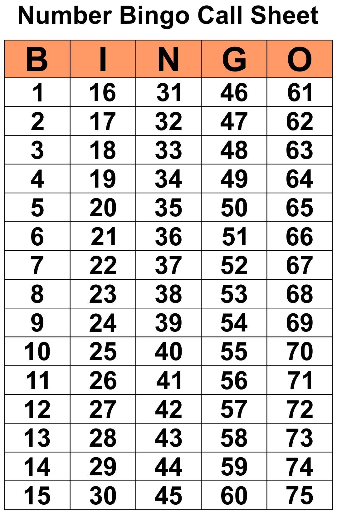 10 Best Printable Bingo Calling Cards PDF For Free At Printablee Bingo Calls Bingo Printable Bingo - Free Printable Bingo Cards and Call Sheet