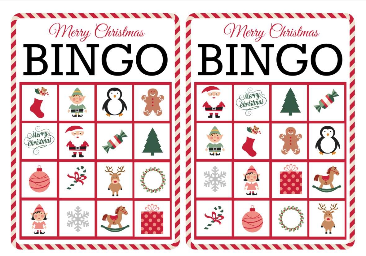10 Free Printable Christmas Bingo Games For The Family - Free Christmas Bingo Game Printable