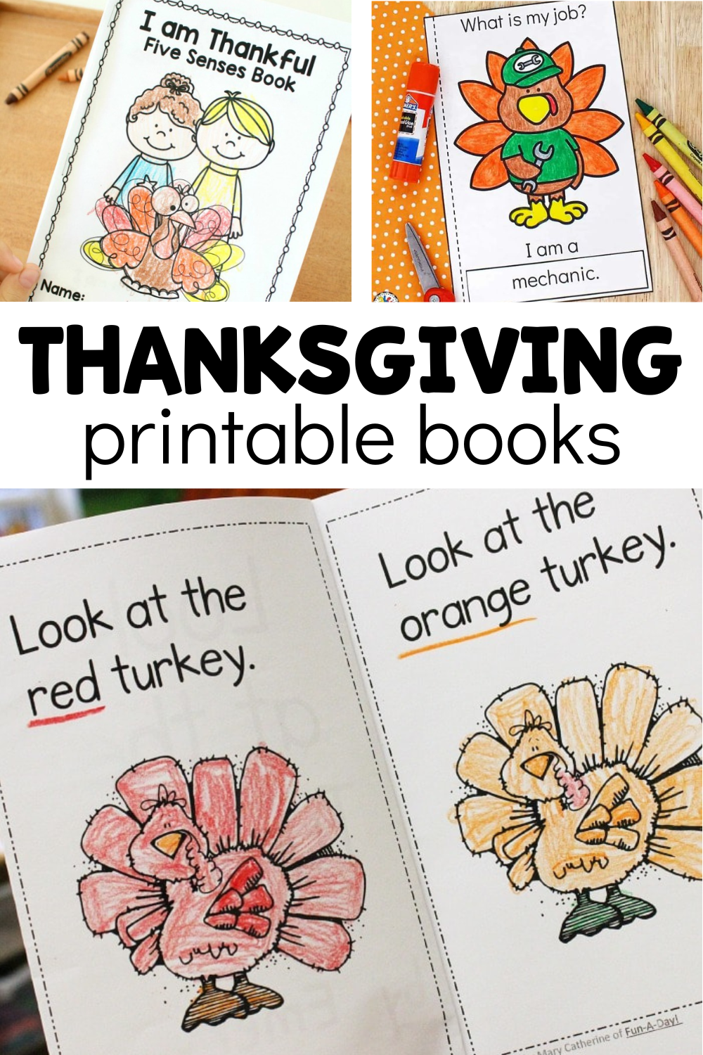 10 Free Thanksgiving Printable Books Fun A Day - Free Printable Books