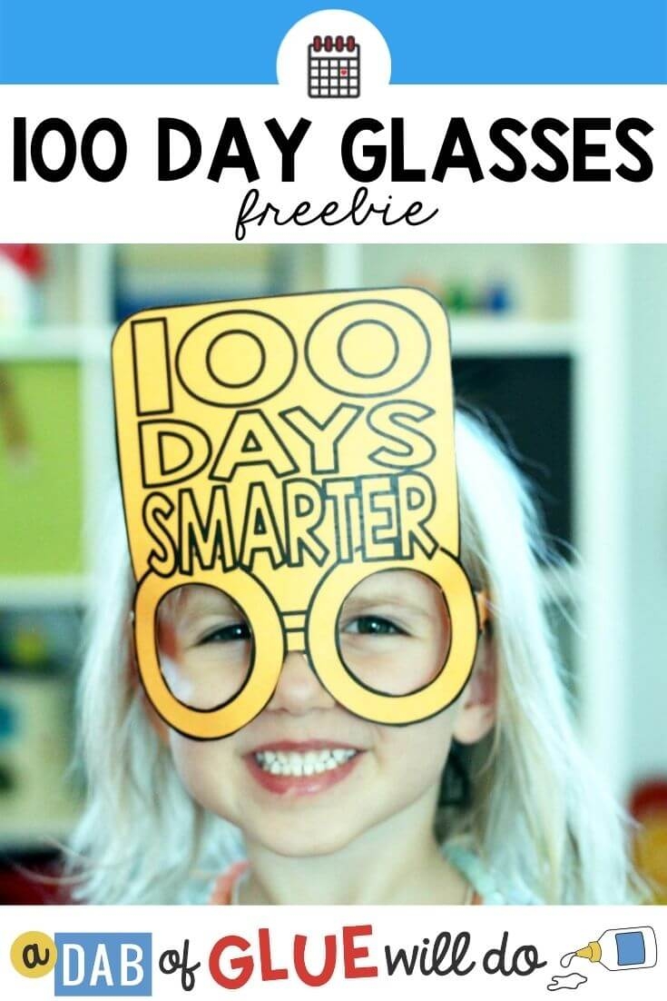 100th Day Of School Glasses  - 100th Day of School Printable Glasses Free