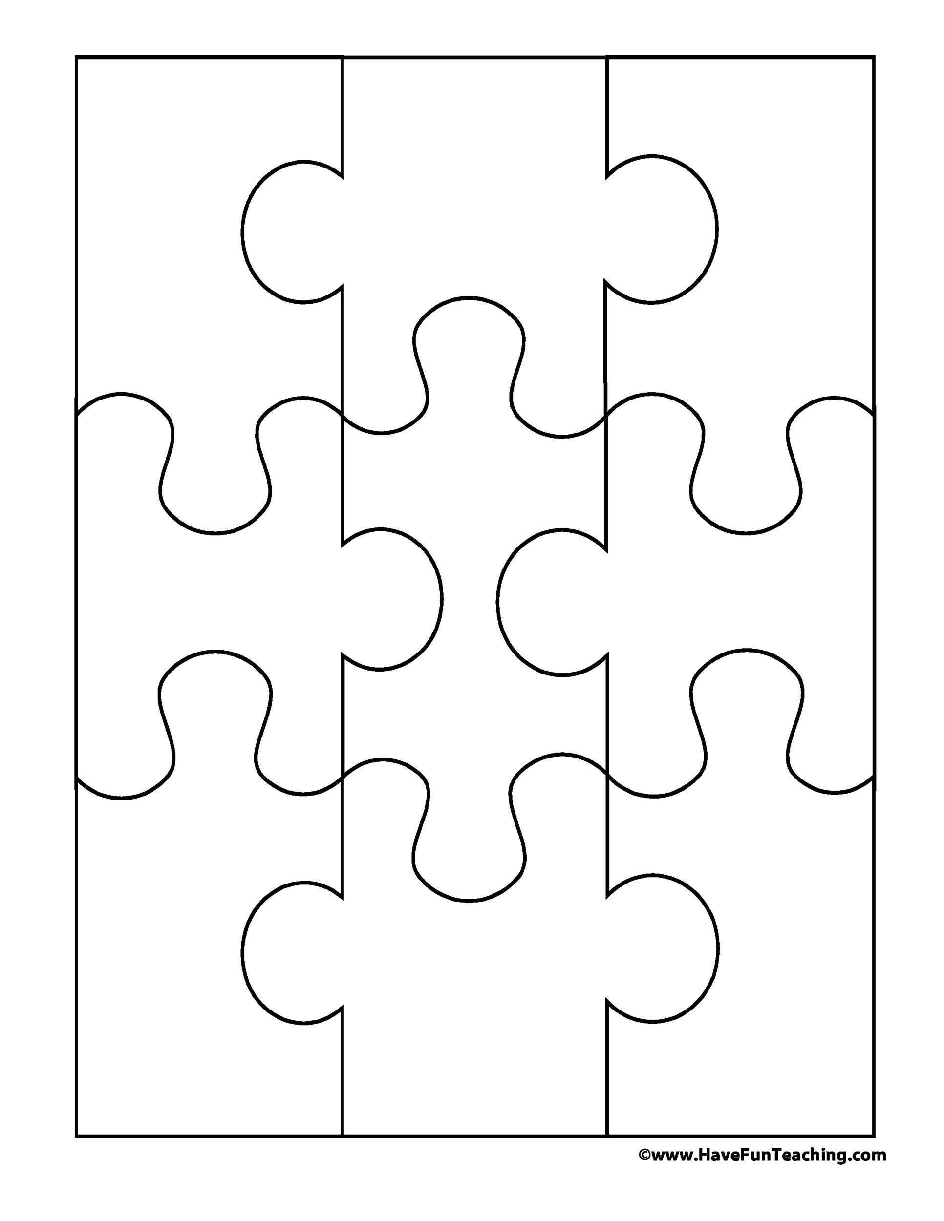 19 Printable Puzzle Piece Templates TemplateLab - Free Blank Printable Puzzle Pieces