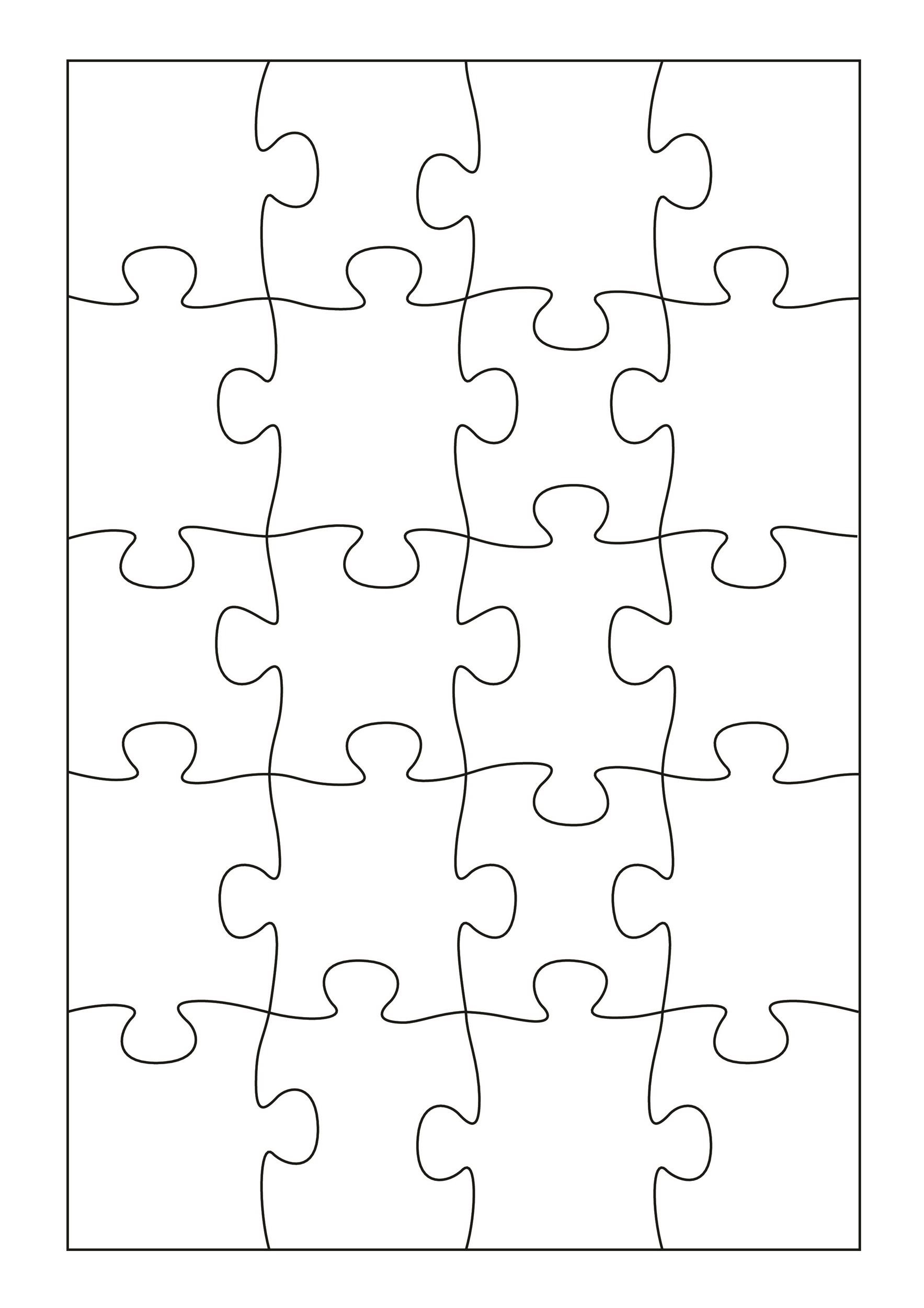 19 Printable Puzzle Piece Templates TemplateLab - Free Blank Printable Puzzle Pieces