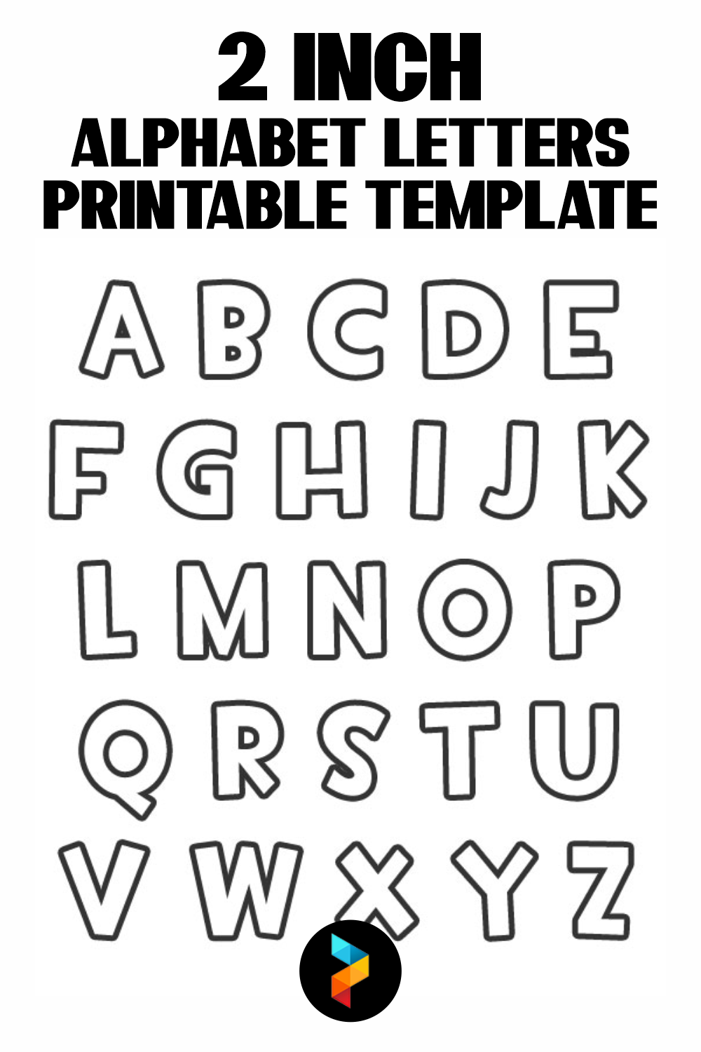 2 Inch Alphabet Letters Printable Template Printable Letter Templates Alphabet Letter Templates Letter Stencils Printables - Free Printable Alphabet Stencils Templates