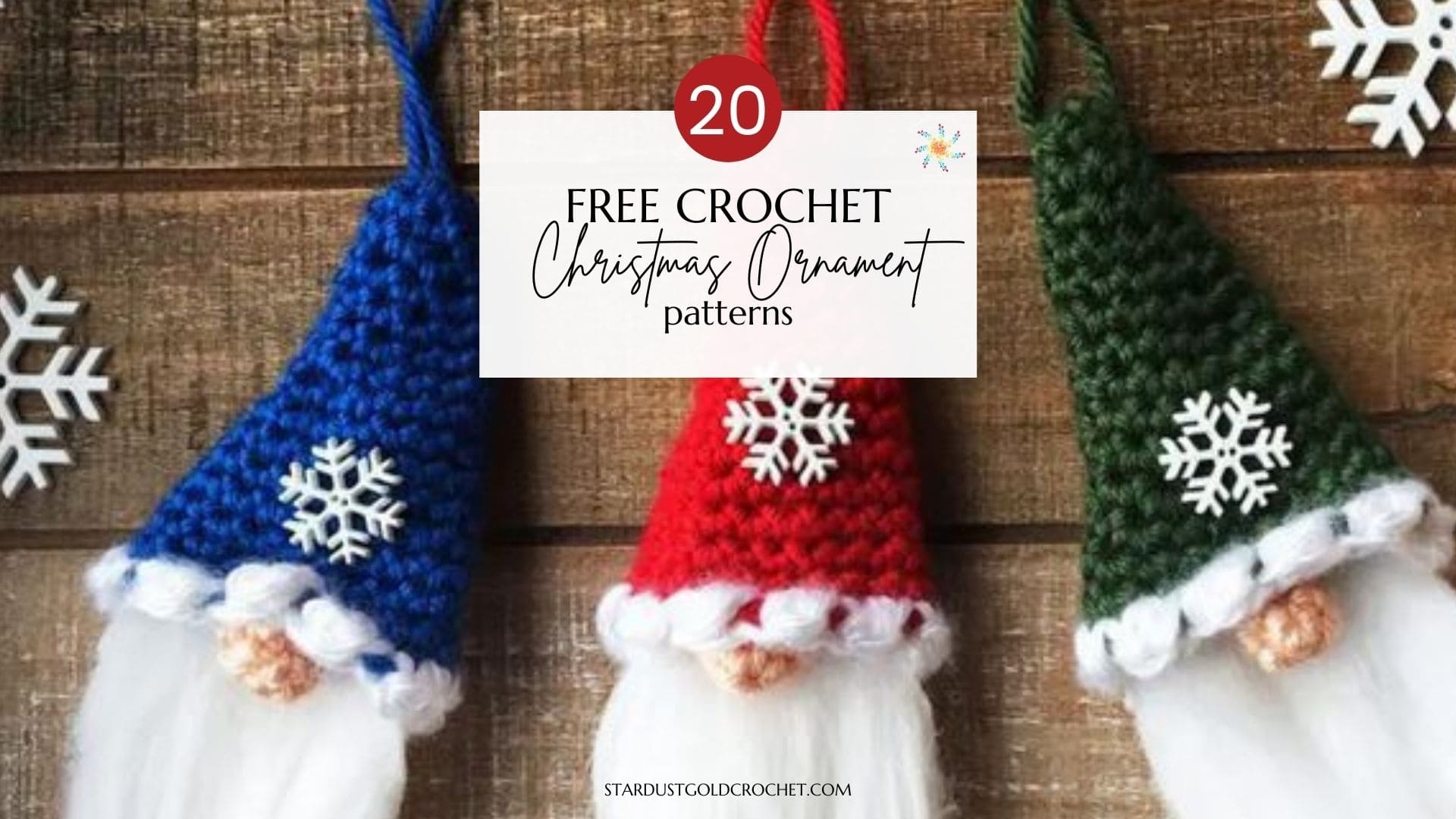 20 Adorable Free Crochet Christmas Ornament Patterns Quick Easy Stardust Gold Crochet - Free Printable Christmas Crochet Patterns