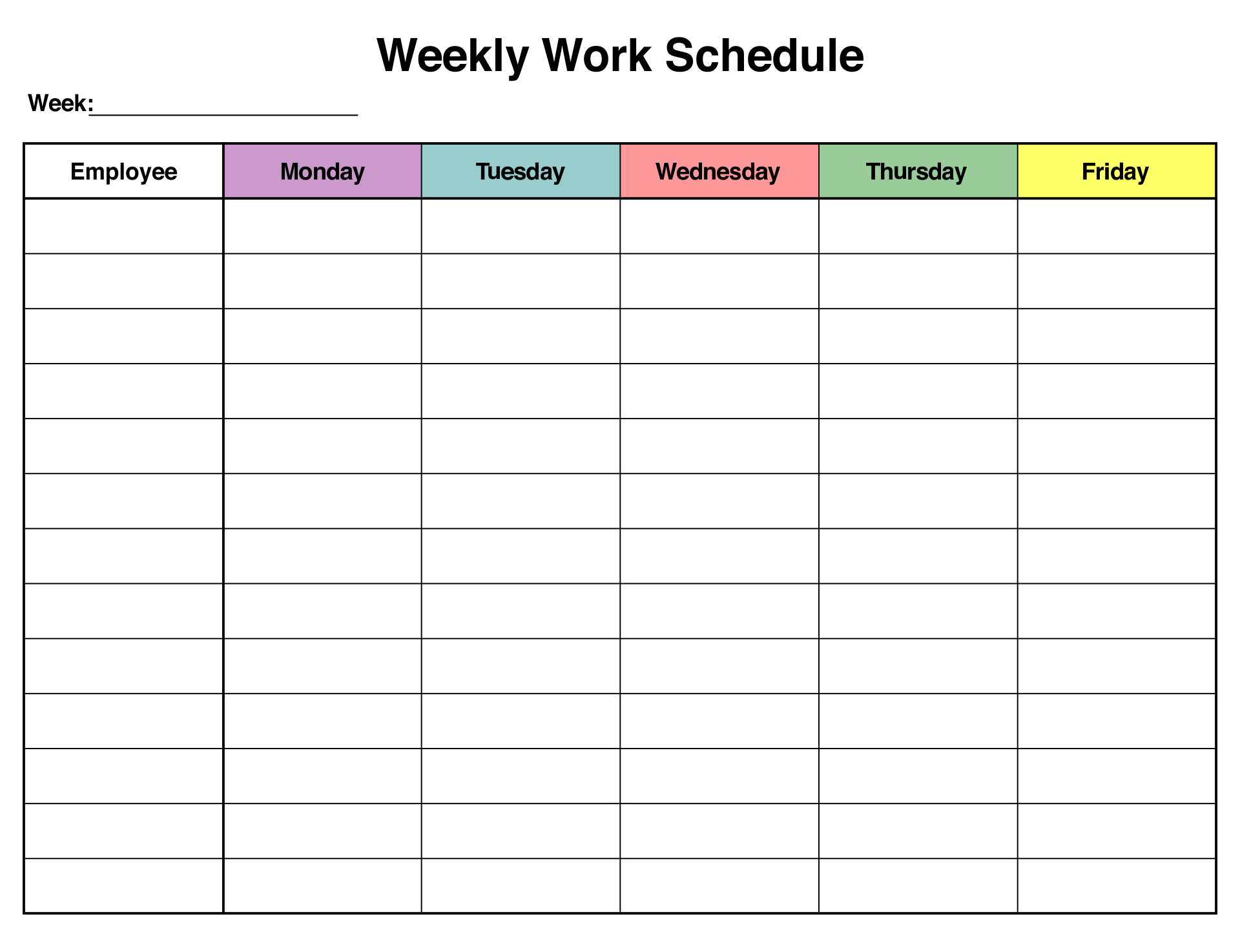 20 Best Free Printable Blank Employee Schedules PDF For Free At Printablee Weekly Schedule Template Excel Schedule Printable Free Schedule Template - Free Printable Blank Work Schedules