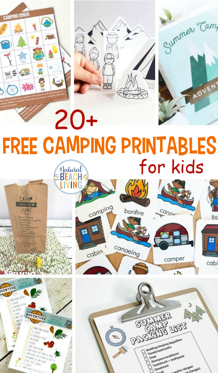20 Free Camping Printables For Kids Natural Beach Living - Free Printable Camping Games