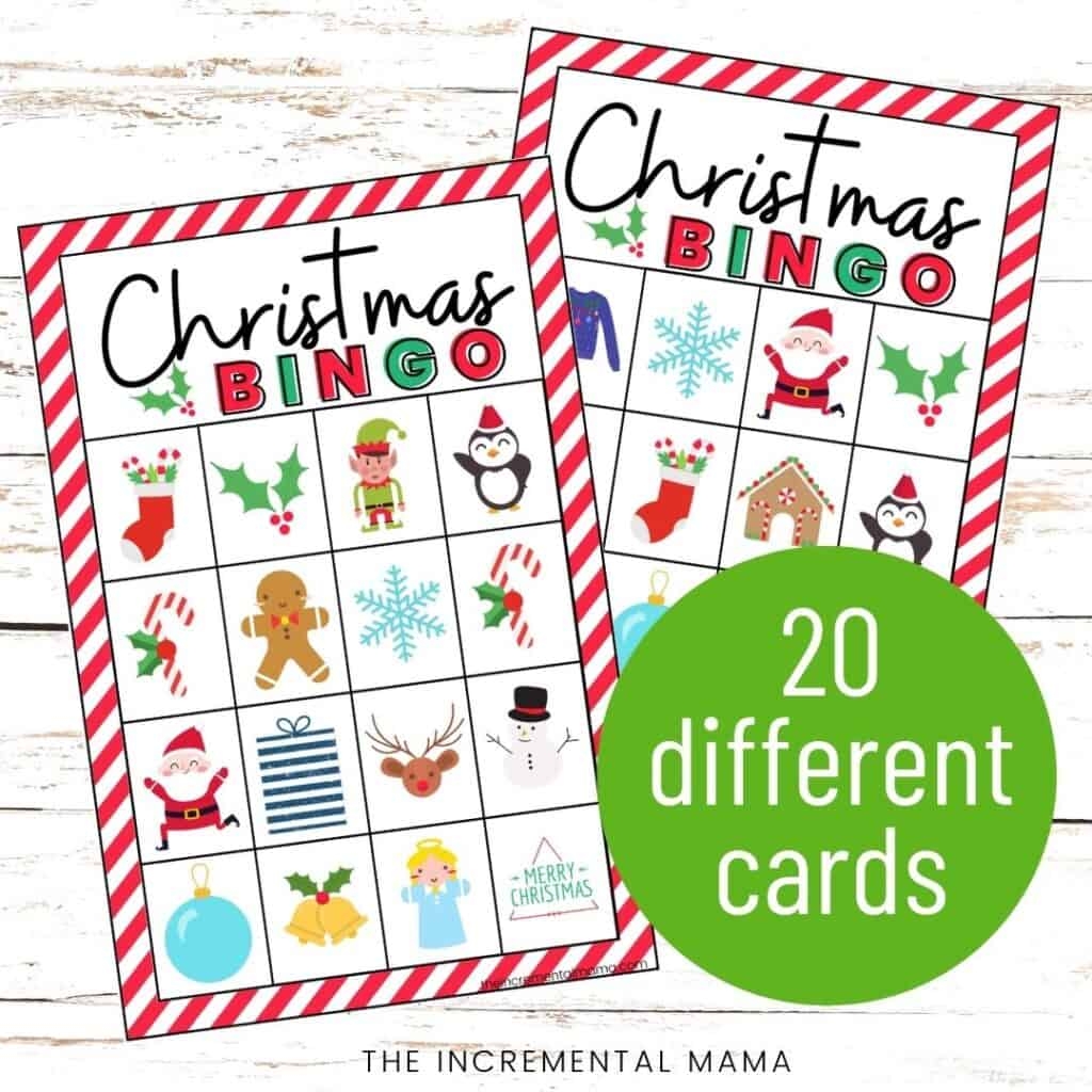 20 Free Printable Christmas Bingo Cards The Incremental Mama - Free Christmas Bingo Game Printable