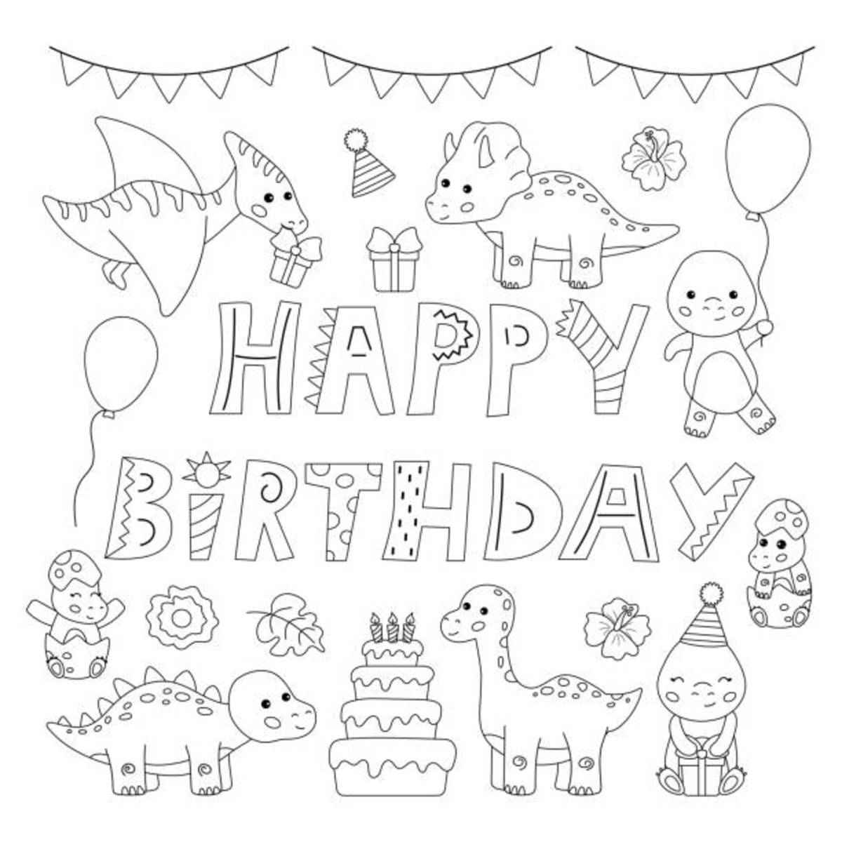 20 Printable Birthday Cards To Color Parade - Free Printable Birthday Cards To Color