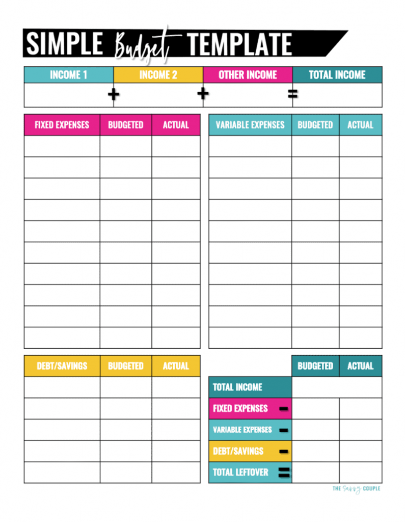 21 Free Budget Printables To Manage Your Money Expense Trackers - Free Printable Budget Templates