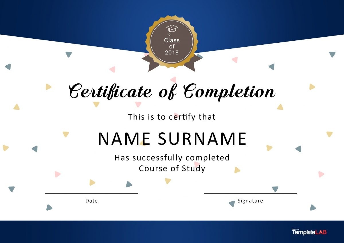 23 Free Certificate Of Completion Templates Word PowerPoint - Free Printable Certificates of Accomplishment