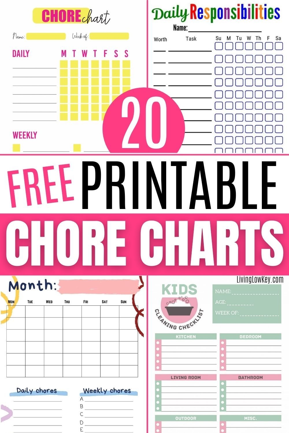 25 Free Printable Chore Charts For Kids Grab Yours Now Free Printable Chore Charts Kids Chore Chart Printable Printable Chore Chart - Free Printable Chore Chart Templates