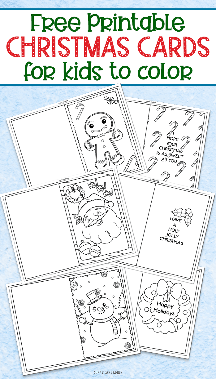 3 Free Printable Christmas Cards For Kids To Color Sunny Day Family - Christmas Cards For Grandparents Free Printable
