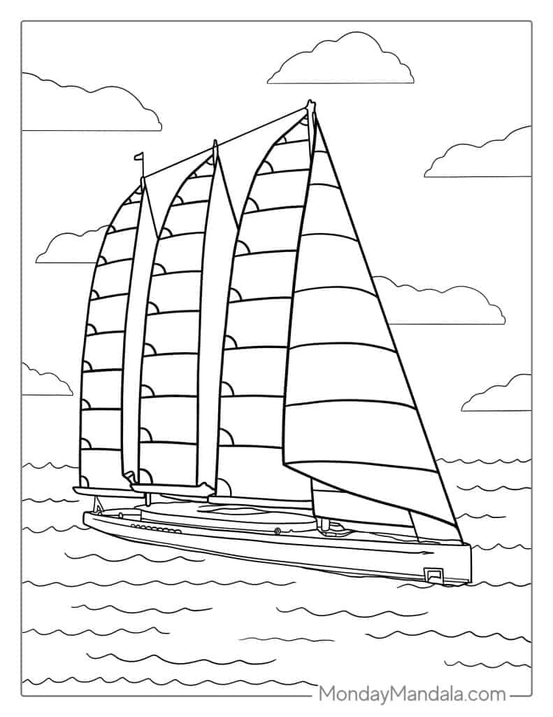 32 Boat Ship Coloring Pages Free PDF Printables - Free Printable Boat Pictures