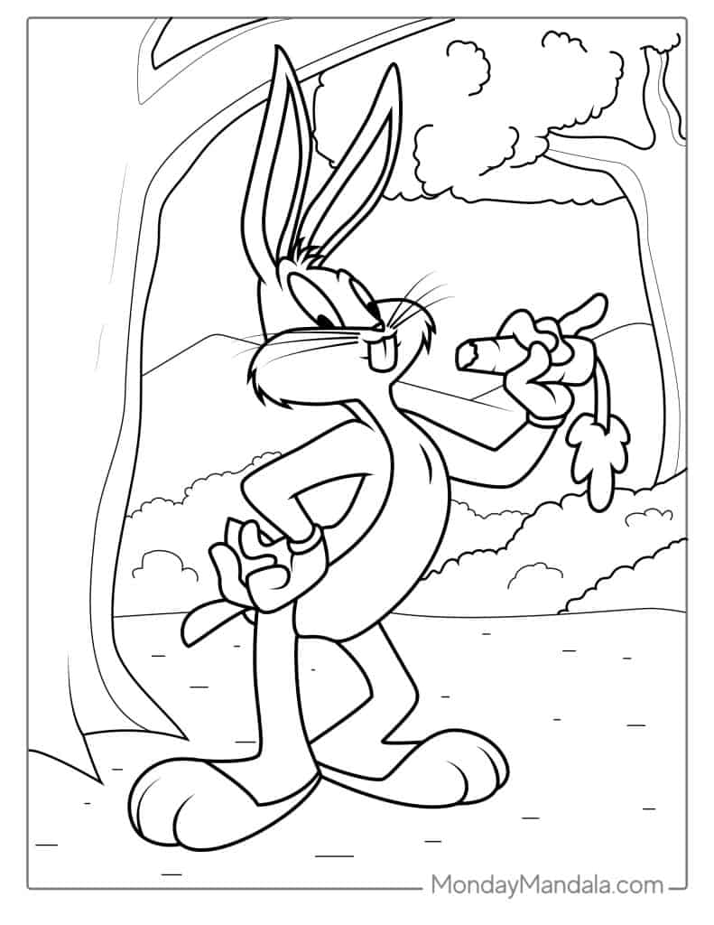 32 Looney Tunes Coloring Pages Free PDF Printables - Free Printable Bugs Bunny Coloring Pages