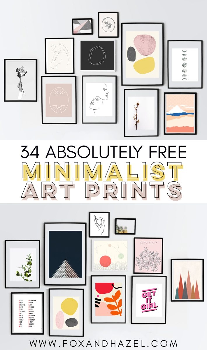 34 Absolutely Totally Free Minimalist Art Prints Fox Hazel - Free Printable Art Pictures