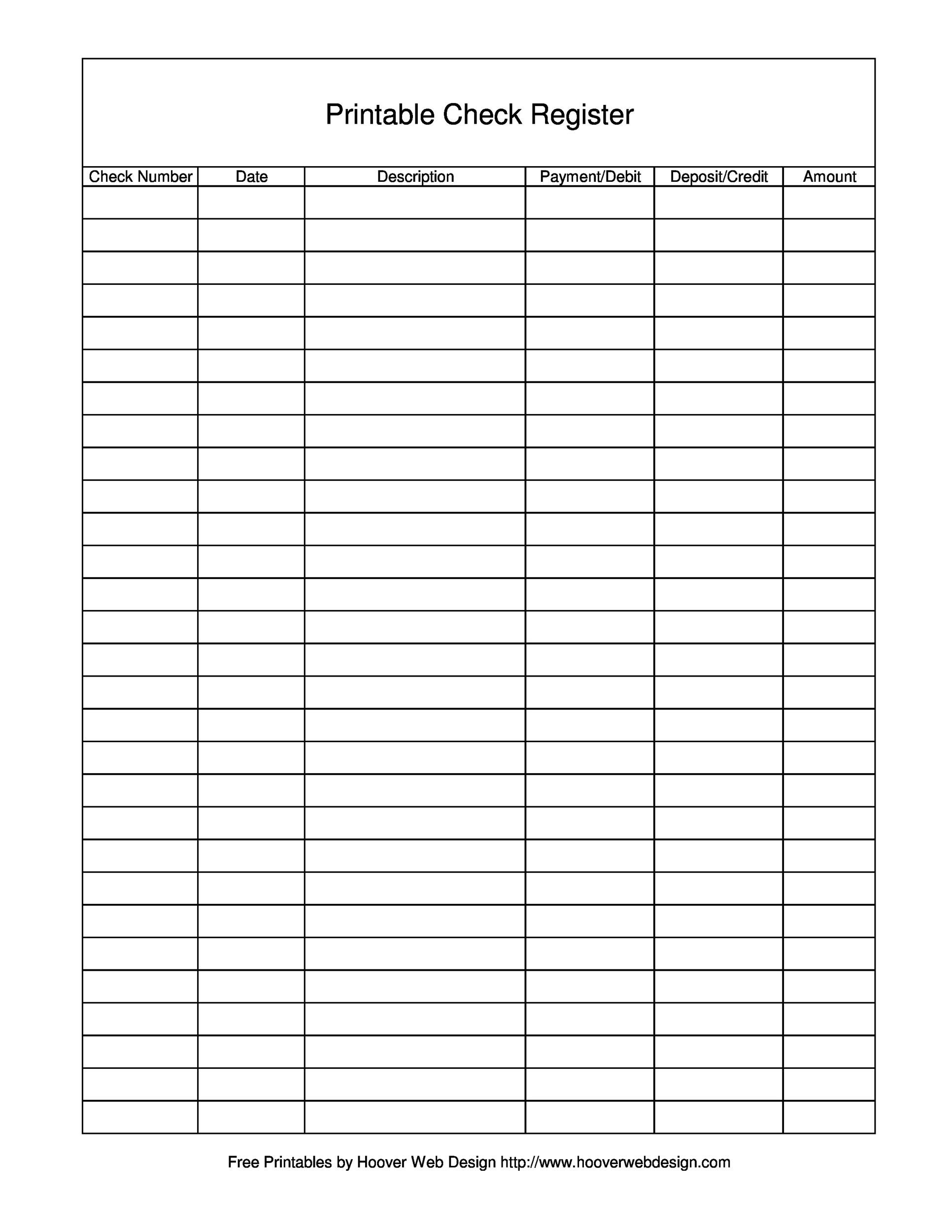 39 Checkbook Register Templates 100 Free Printable TemplateLab - Free Printable Checkbook Register