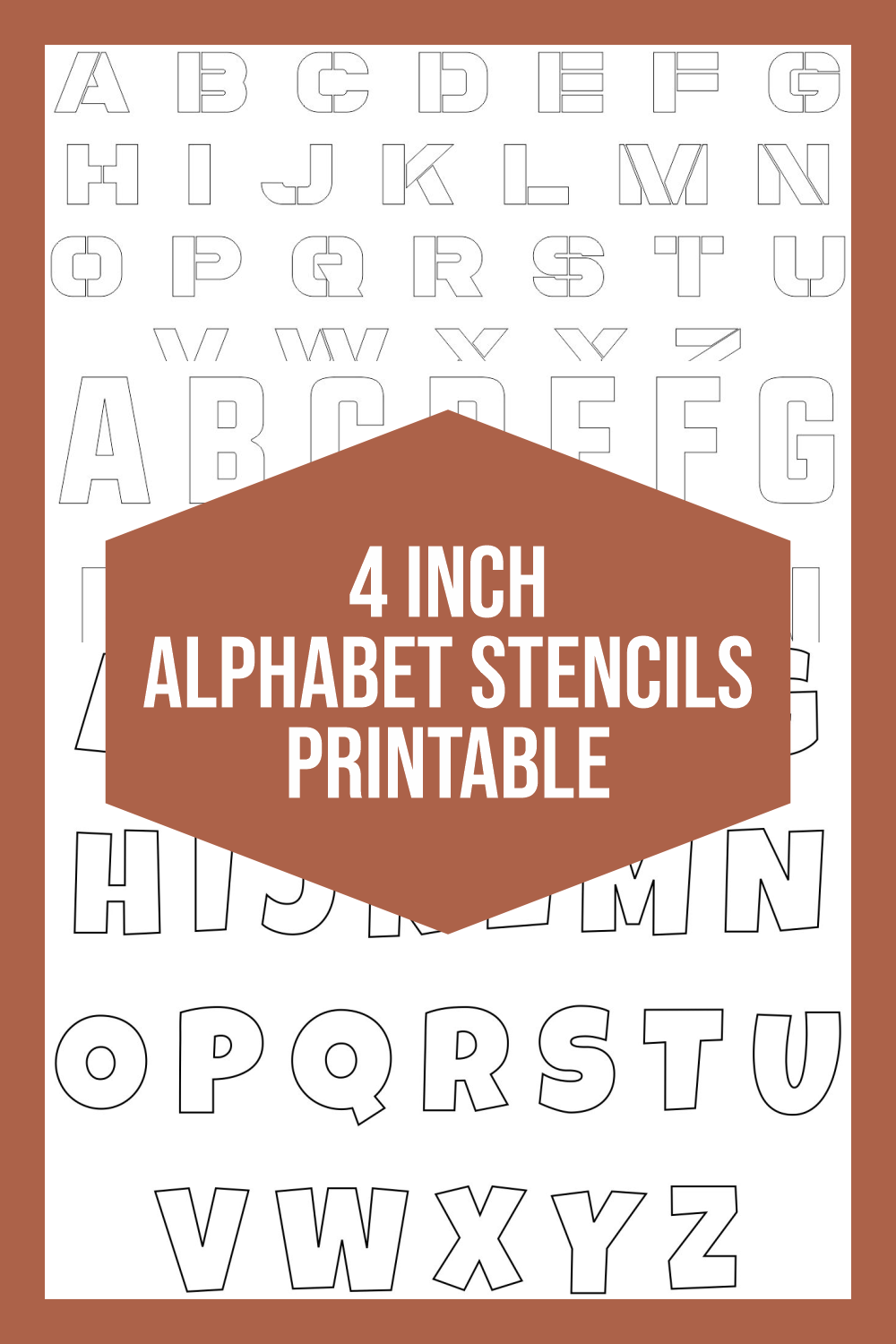 4 Inch Alphabet Stencils Printable Alphabet Stencils Free Stencils Printables Alphabet Stencils Printables - Free Printable 4 Inch Number Stencils