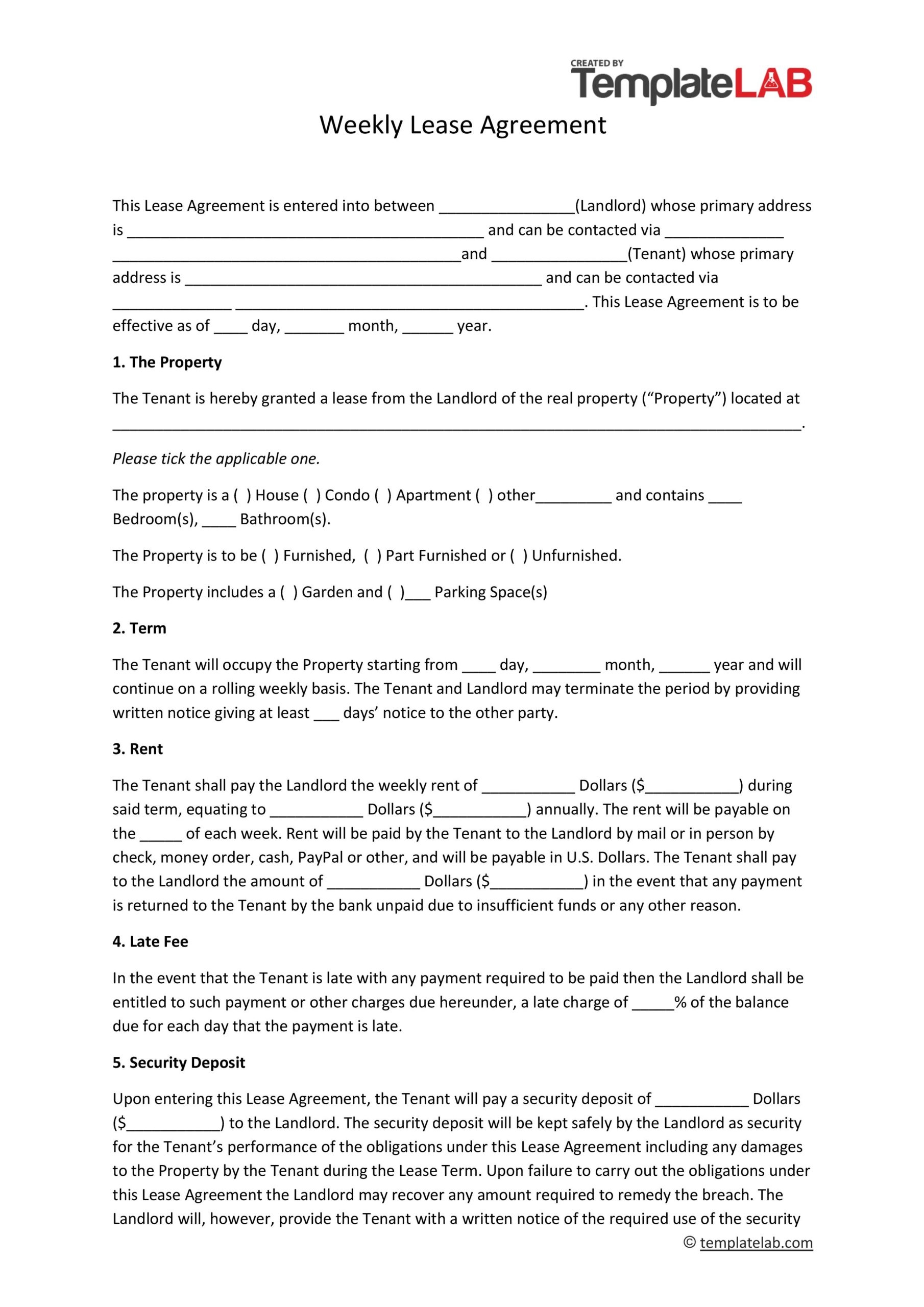 44 Free Residential Lease Agreement Templates Word PDF - Apartment Lease Agreement Free Printable
