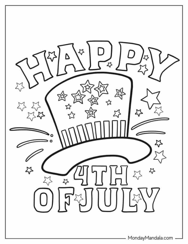 4th Of July Coloring Pages 35 Free PDF Printables - Free Printable 4th of July Coloring Pages