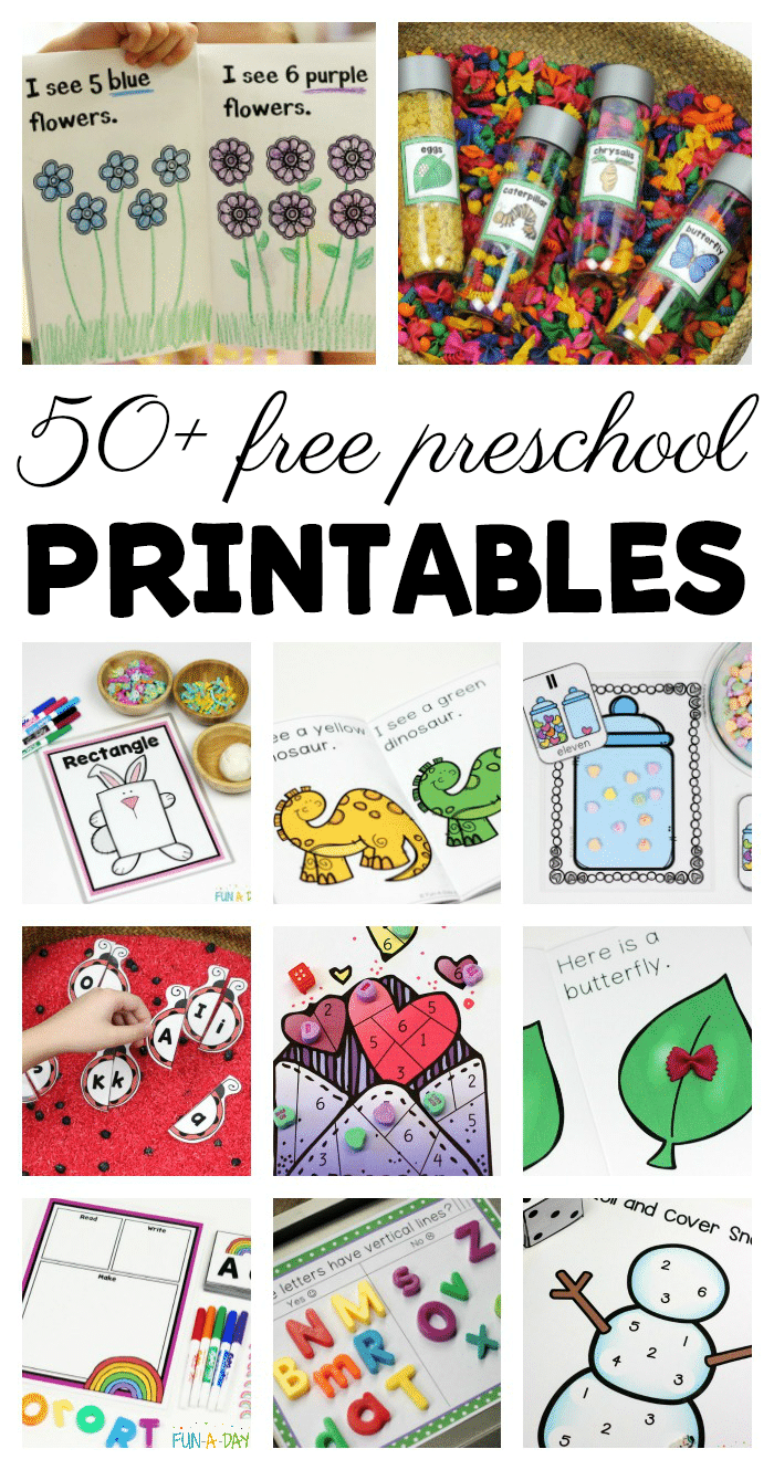 50 Free Preschool Printables For Early Childhood Classrooms - Free Printable Activities For Preschoolers