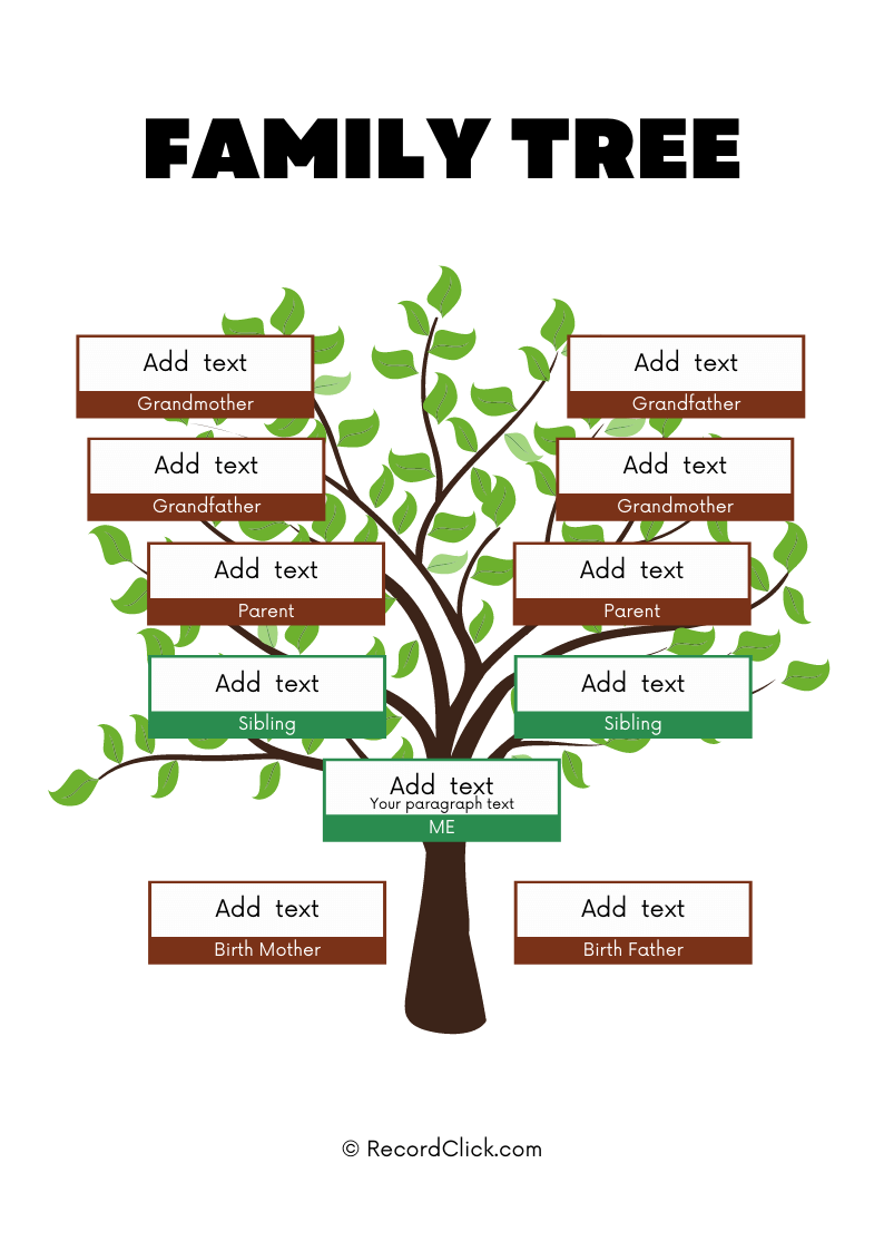 61 Free Family Tree Templates Printable Downloadable Editable - Family Tree Maker Online Free Printable