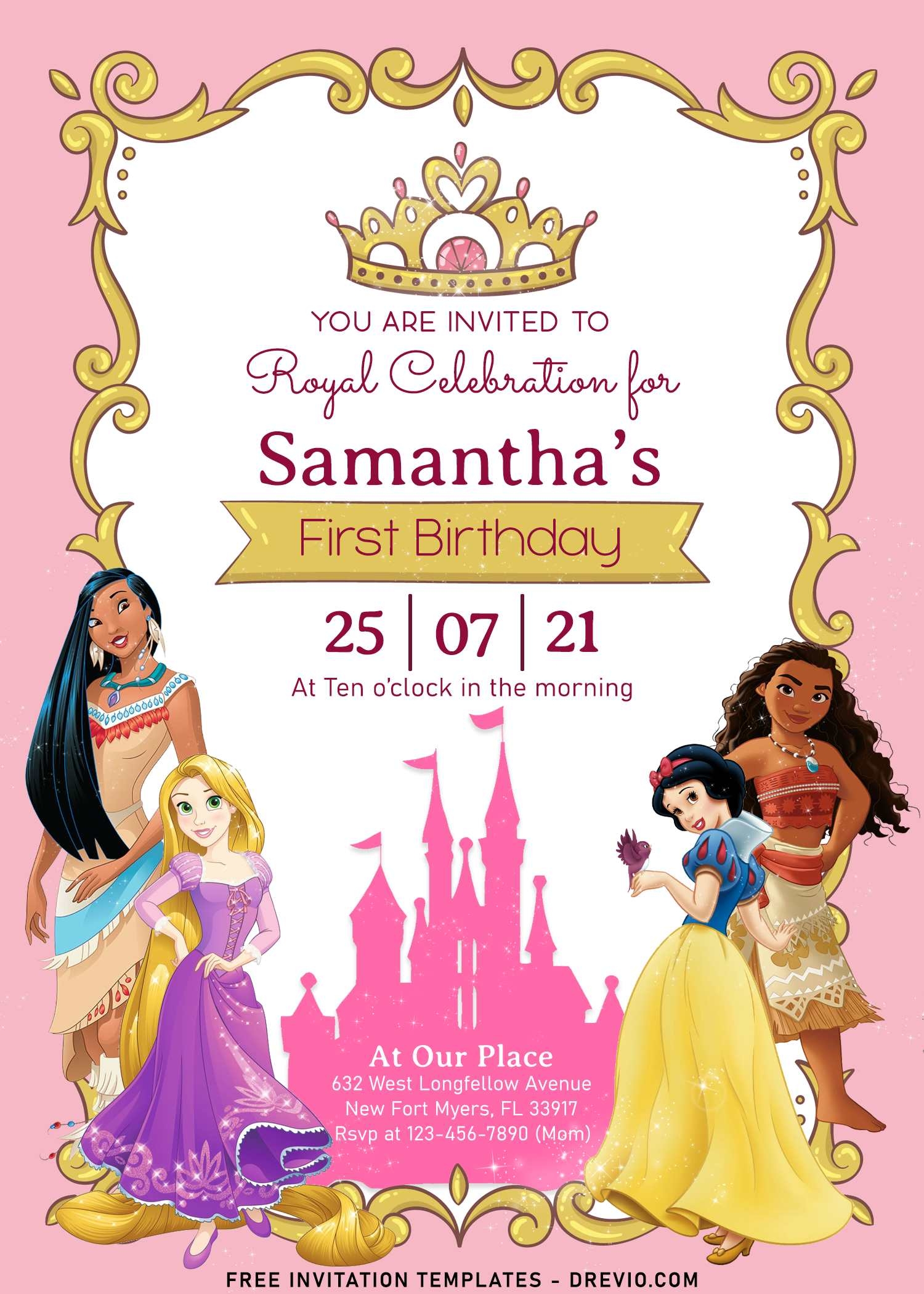 7 Vintage Disney Princess Birthday Invitation Templates Download Hundreds FREE PRINTABLE Birthday Invitation Templates - Disney Princess Free Printable Invitations