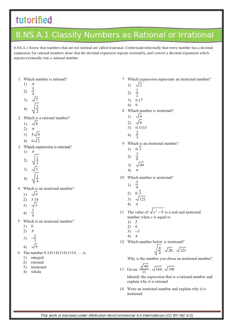 8th Grade Common Core Math Worksheets - Free Printable 8th Grade Algebra Worksheets