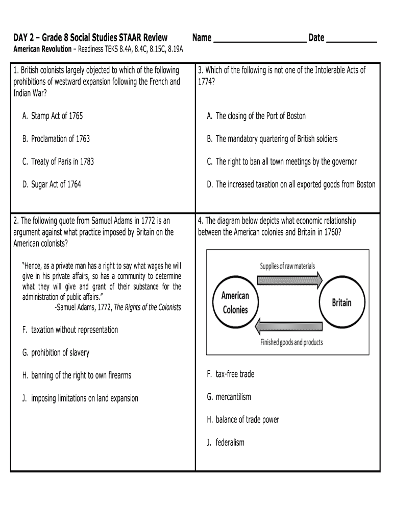 8th Grade History Worksheets With Answer Key Fill Online Printable Fillable Blank PdfFiller - Free Printable 8th Grade Social Studies Worksheets