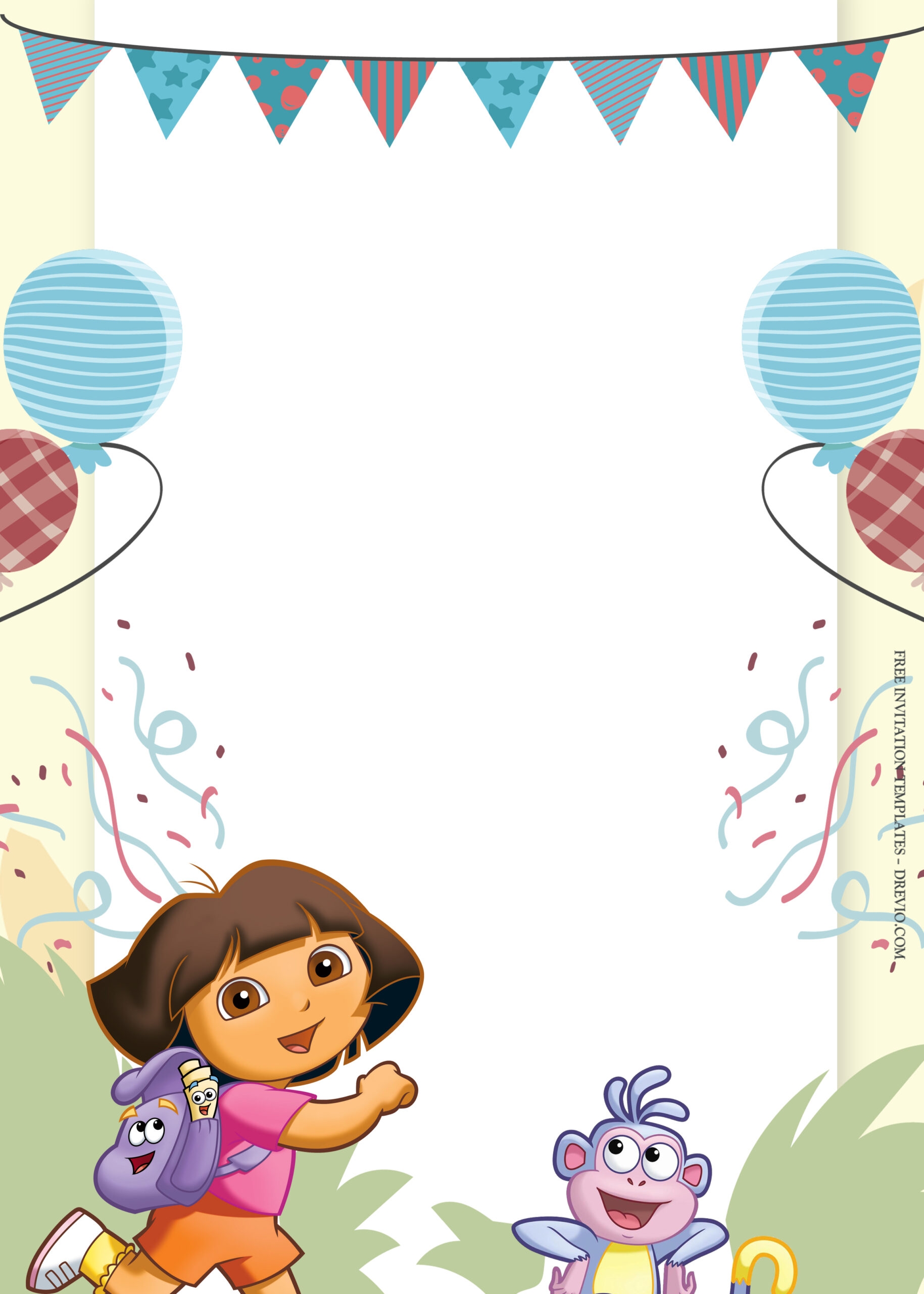 9 Dora The Explorer Party Birthday Invitation Templates Download Hundreds FREE PRINTABLE Birthday Invitation Templates - Dora Birthday Cards Free Printable