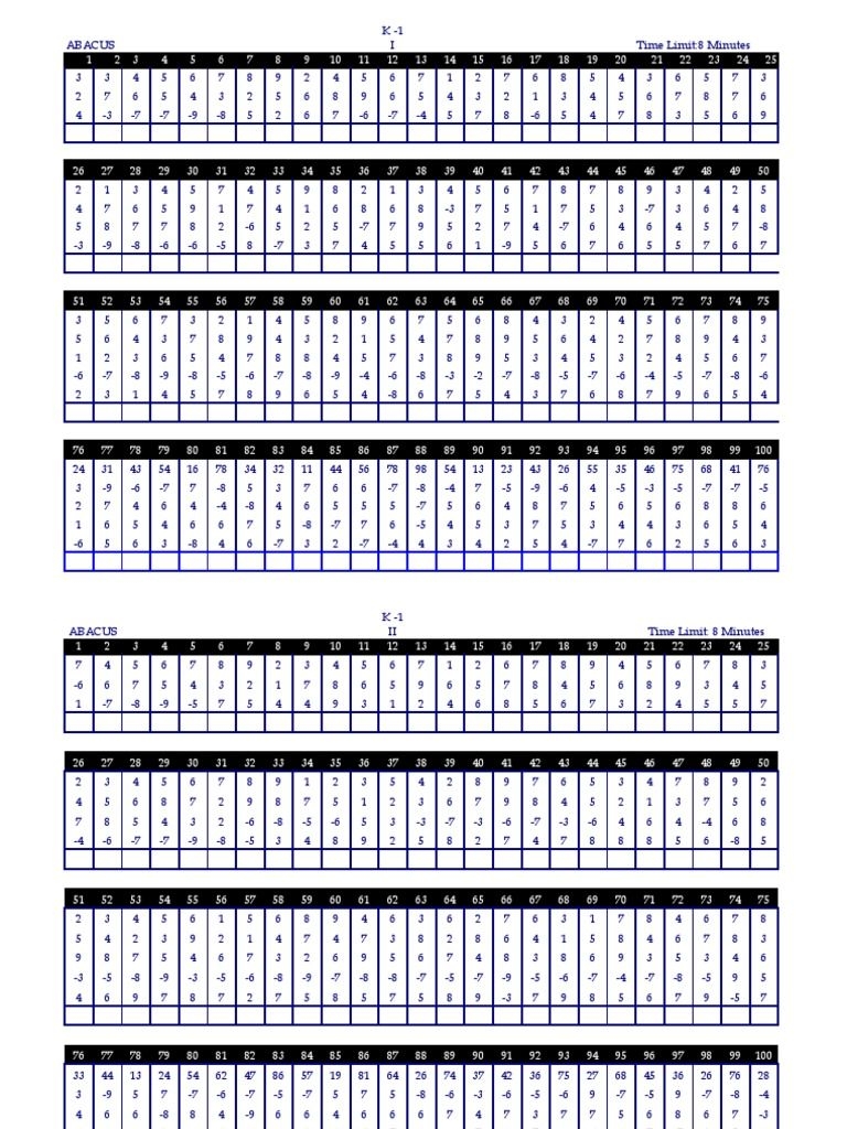 ABACUS1 2 3 4 5 6 7 8 9 10 11 K 1 I 12 Abacus Math Math Worksheets Mathematics Worksheets - Free Printable Abacus Worksheets