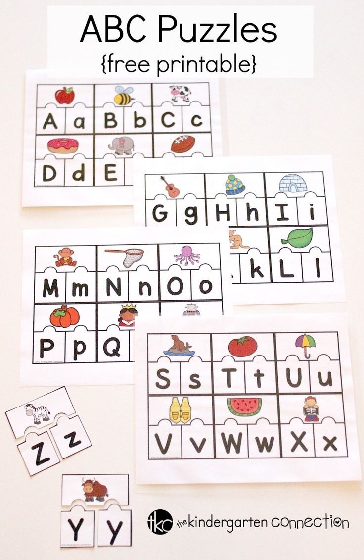 ABC Puzzles Abc Puzzle Alphabet Activities Kindergarten Kindergarten Abc - Free Printable Alphabet Puzzles