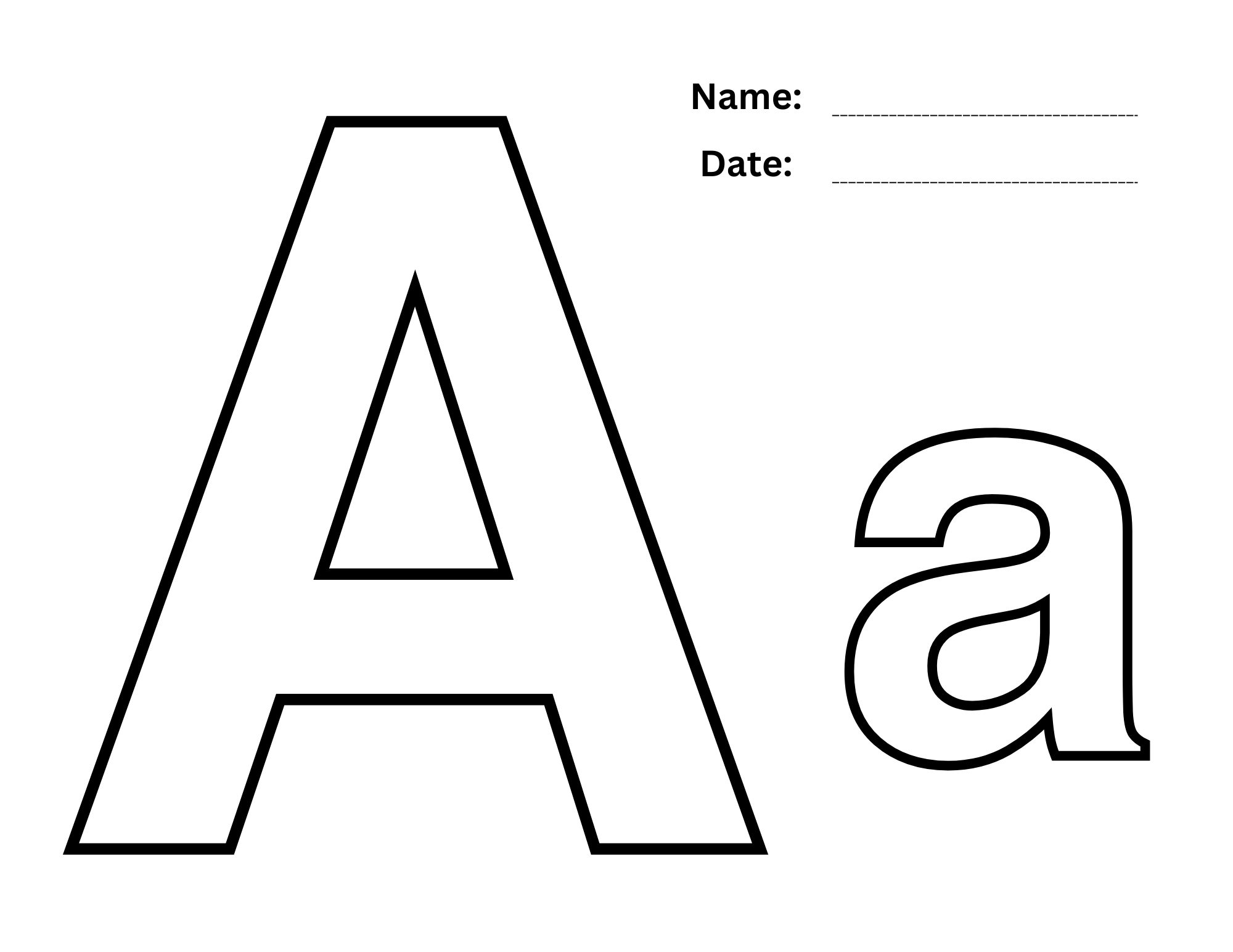 Alphabet A Coloring Pages Free Printable - Free Printable Alphabet Letters To Color