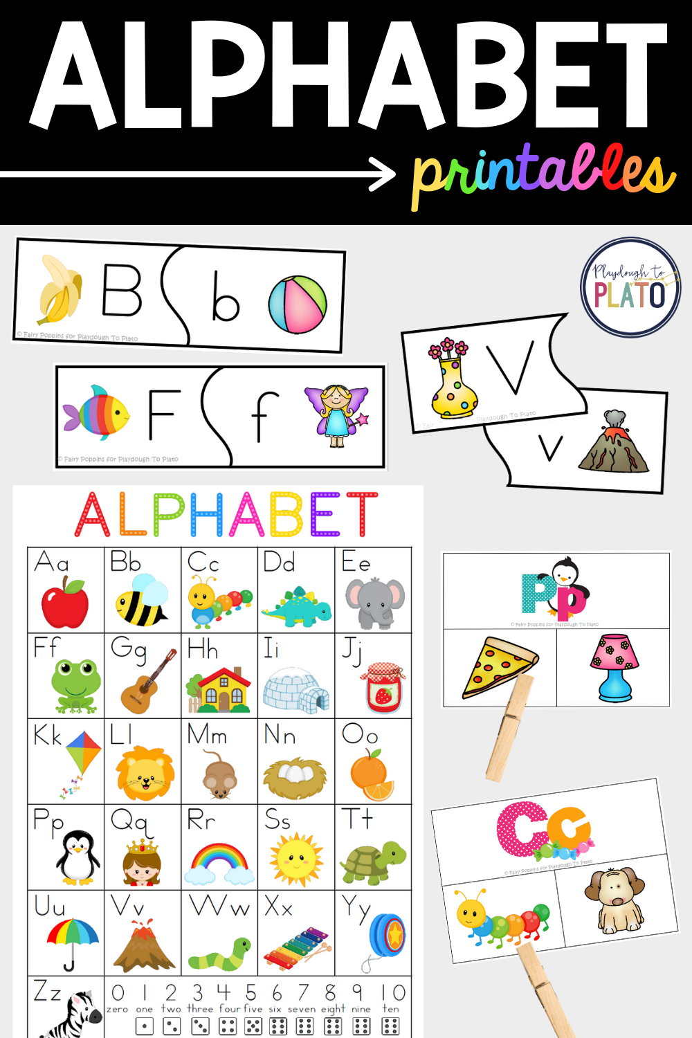 Alphabet Printables Playdough To Plato - Free Printable Alphabet Puzzles