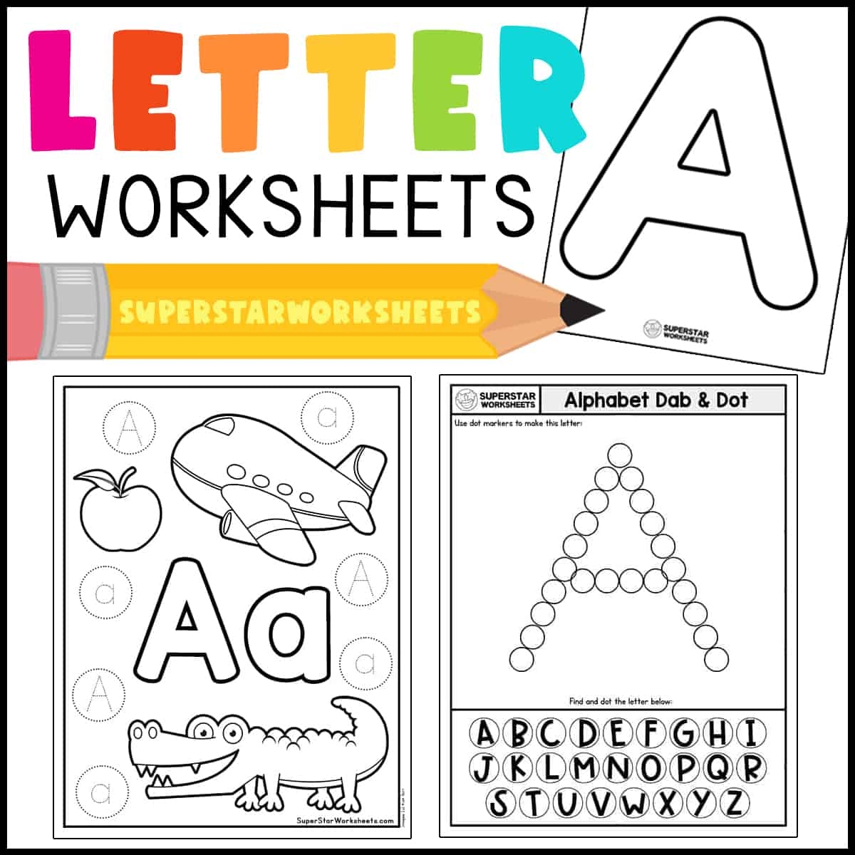 Alphabet Worksheets Superstar Worksheets - Free Printable Alphabet Worksheets