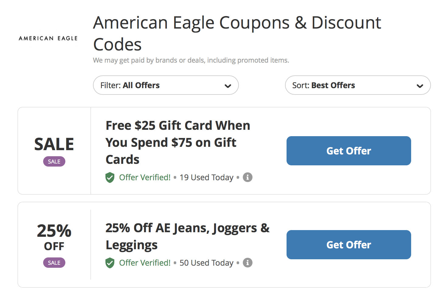 Amazing American Eagle Coupons On Slickdeals Budget Savvy Diva - Free Printable American Eagle Coupons