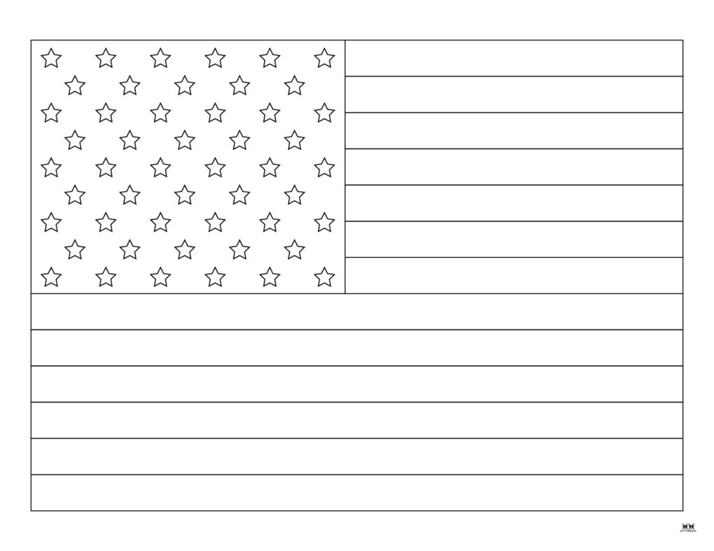 American Flag Coloring Pages Templates 20 FREE Pages Printabulls - Free Printable Blank Flag Template