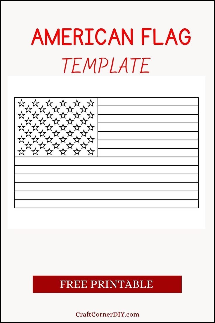 American Flag Template Free Printable Flag Coloring Page Flag Template Flag Coloring Pages Templates Printable Free - Free Printable Blank Flag Template