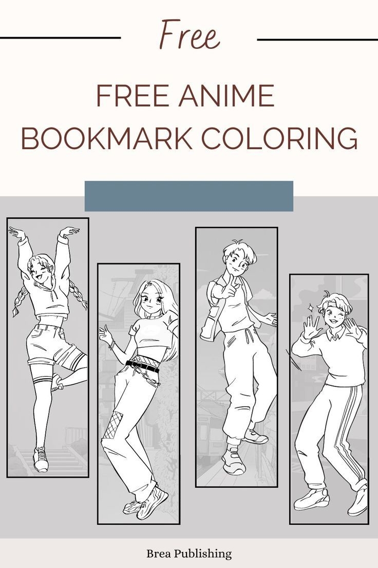 Anime Bookmarks Coloring Bookmarks Bookmarks Kids Free Printable Coloring Pages - Anime Bookmarks Printable For Free