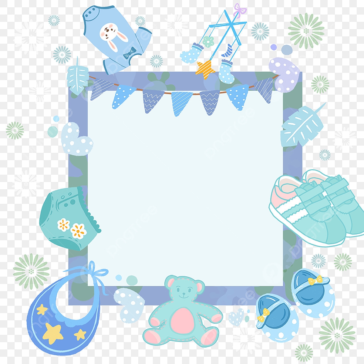 Baby Boy Border PNG Transparent Images Free Download Vector Files Pngtree - Free Printable Baby Borders For Paper