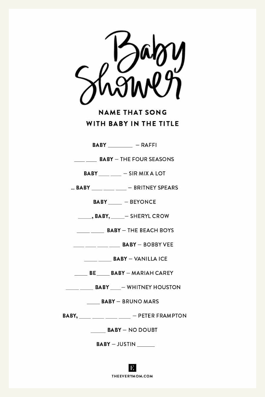 Baby Shower Games Free And Fun Printables The Everymom - Free Printable Baby Shower Games With Answers