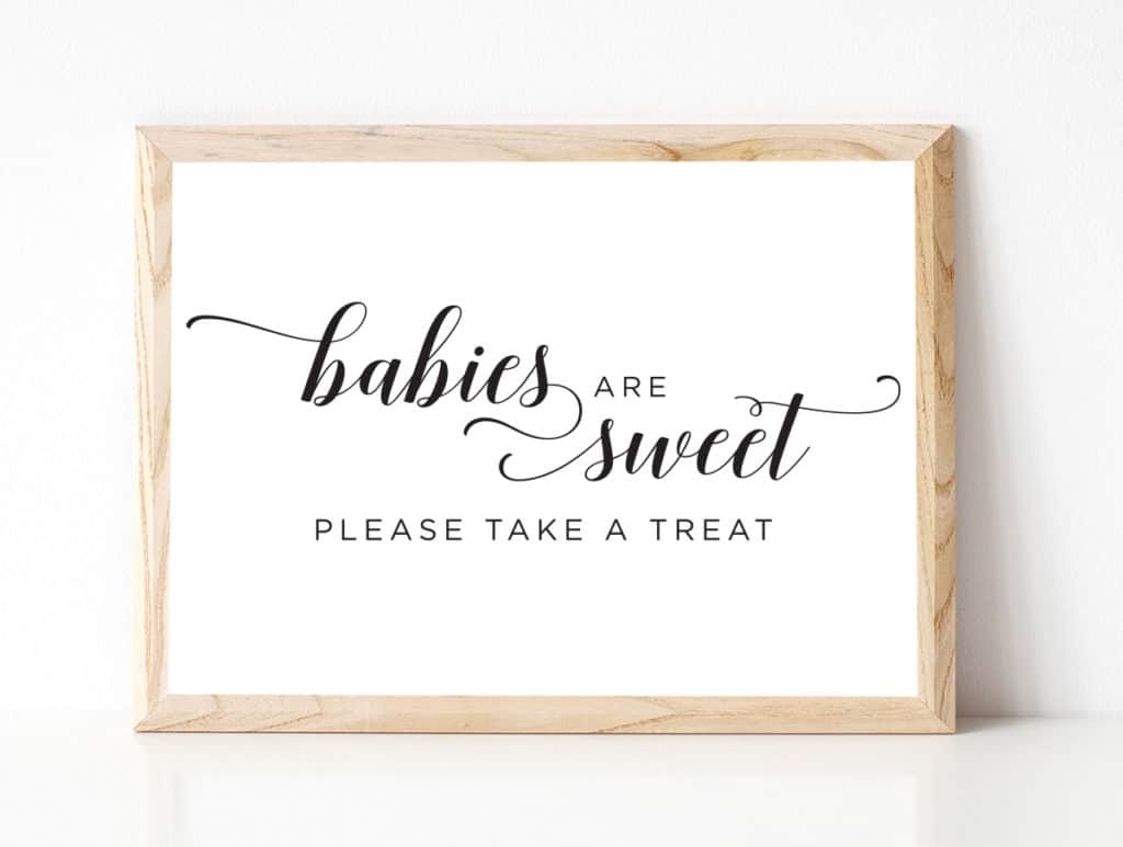 Baby Shower Signs Free Printables Instant Download - Free Printable Baby Shower Table Signs