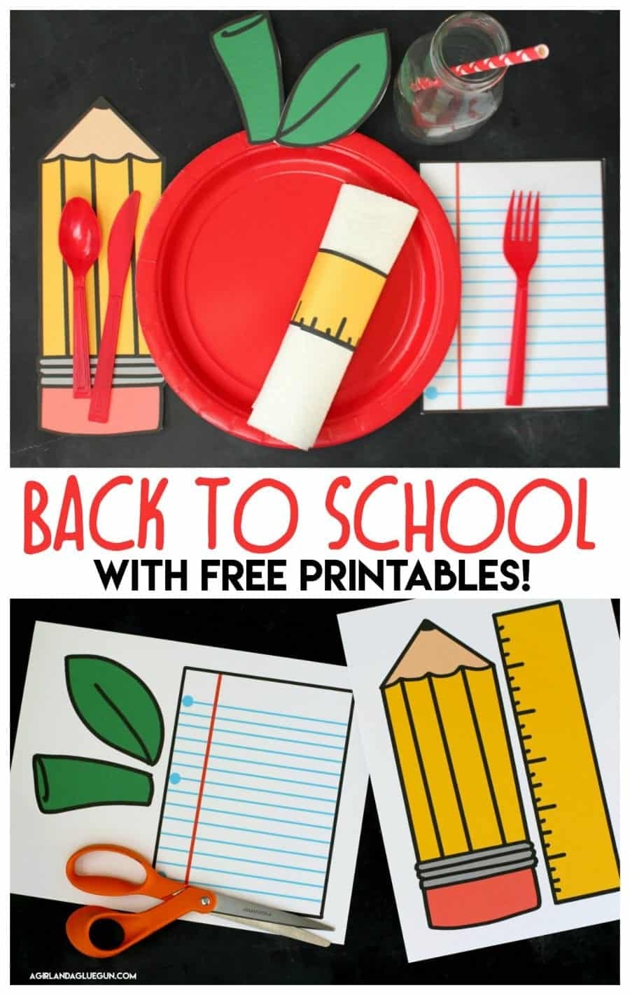 Back To School Table Settings With Free Printables A Girl And A Glue Gun - Free Printable Back To School