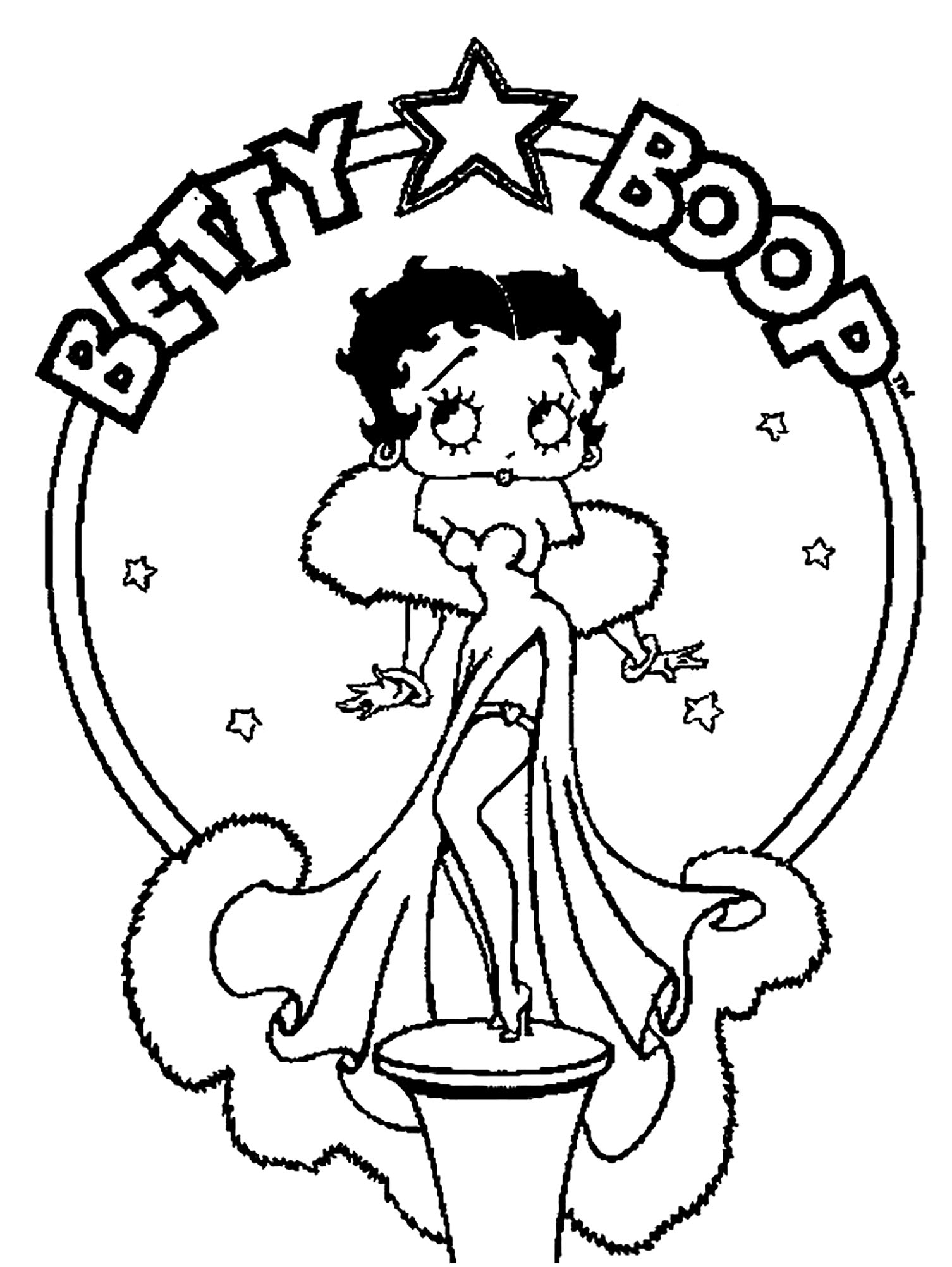 Betty Boop Picture To Print And Color Betty Boop Kids Coloring Pages - Free Printable Betty Boop