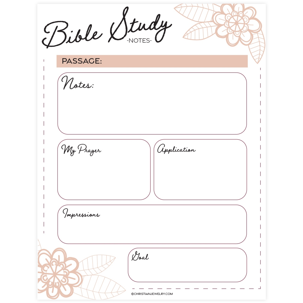 Bible Study Page Flowers Free Christian Printables - Bible Lessons For Adults Free Printable