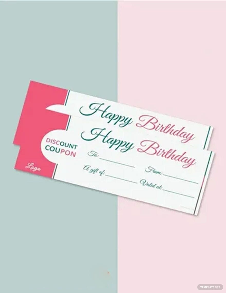 Blank Birthday Coupon Template In Pages PDF Google Docs Word Publisher Download Template - Free Printable Blank Birthday Coupons