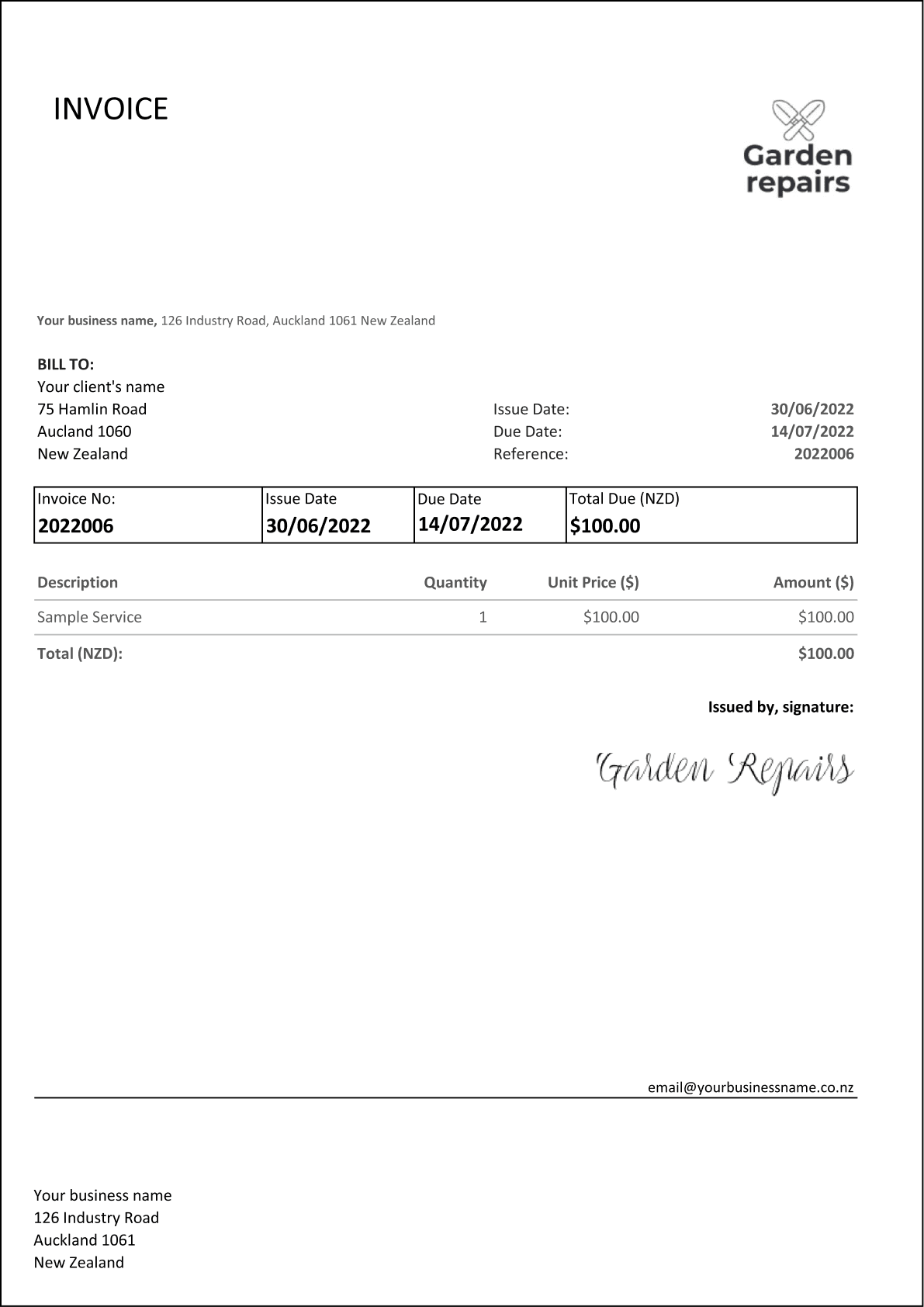 Blank Invoice Template Free Download Billdu - Free Printable Blank Invoice Sheet