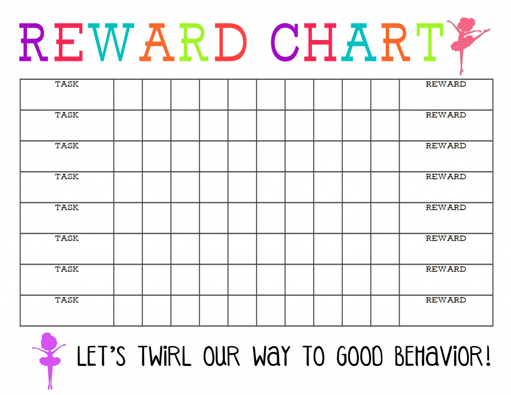 Blank Reward Chart Printable The Girl Creative - Free Printable Charts