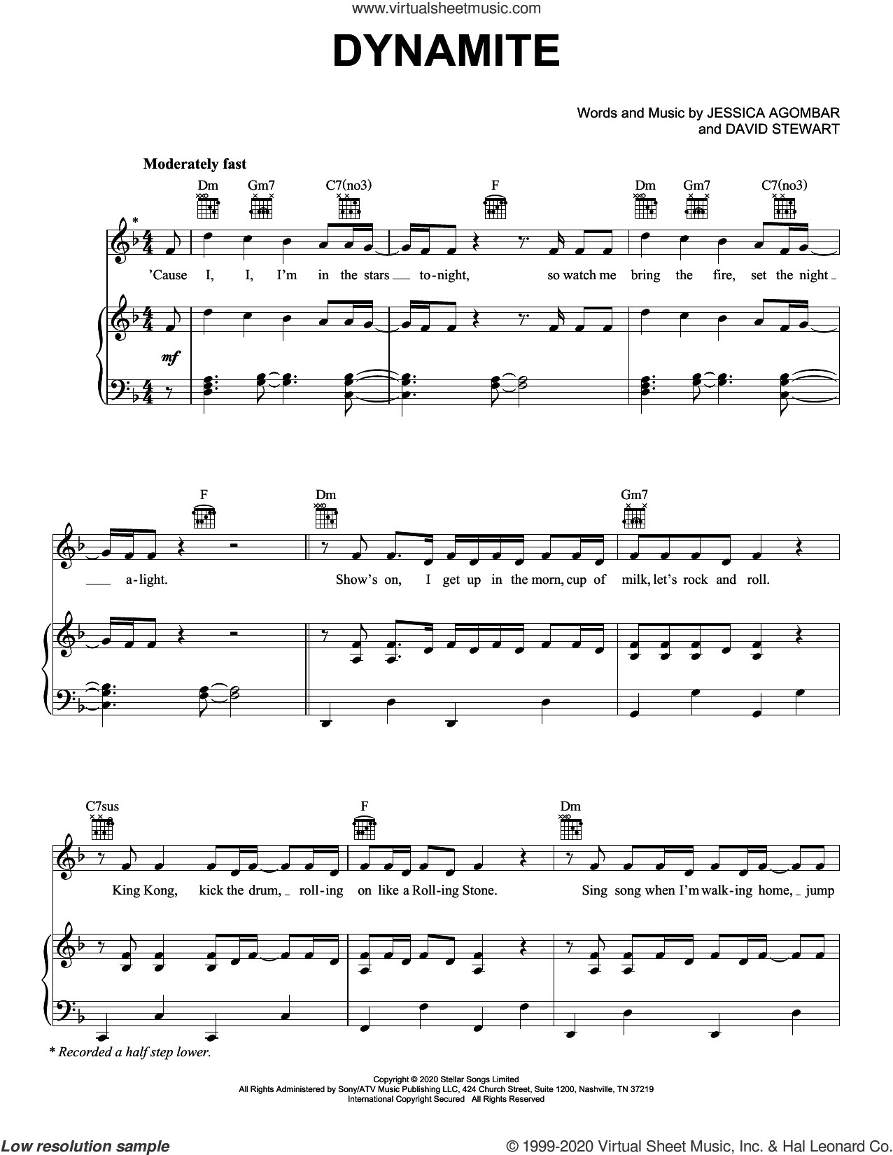 BTS Dynamite Sheet Music For Voice Piano Or Guitar PDF - Dynamite Piano Sheet Music Free Printable