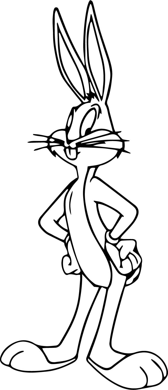 Bugs Bunny Coloring Pages Standing Bunny Coloring Pages Bugs Bunny Drawing Bugs Bunny - Free Printable Bugs Bunny Coloring Pages